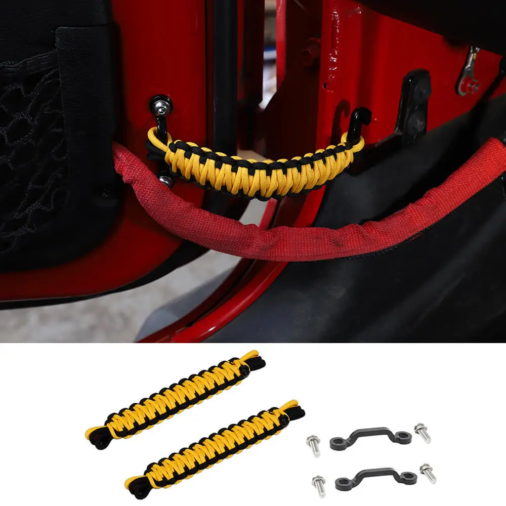 For Jeep Wrangler YJ TJ JK JKU JL JLU & Gladiator JT 4 x Door Limiting Strap & Stopper Straps