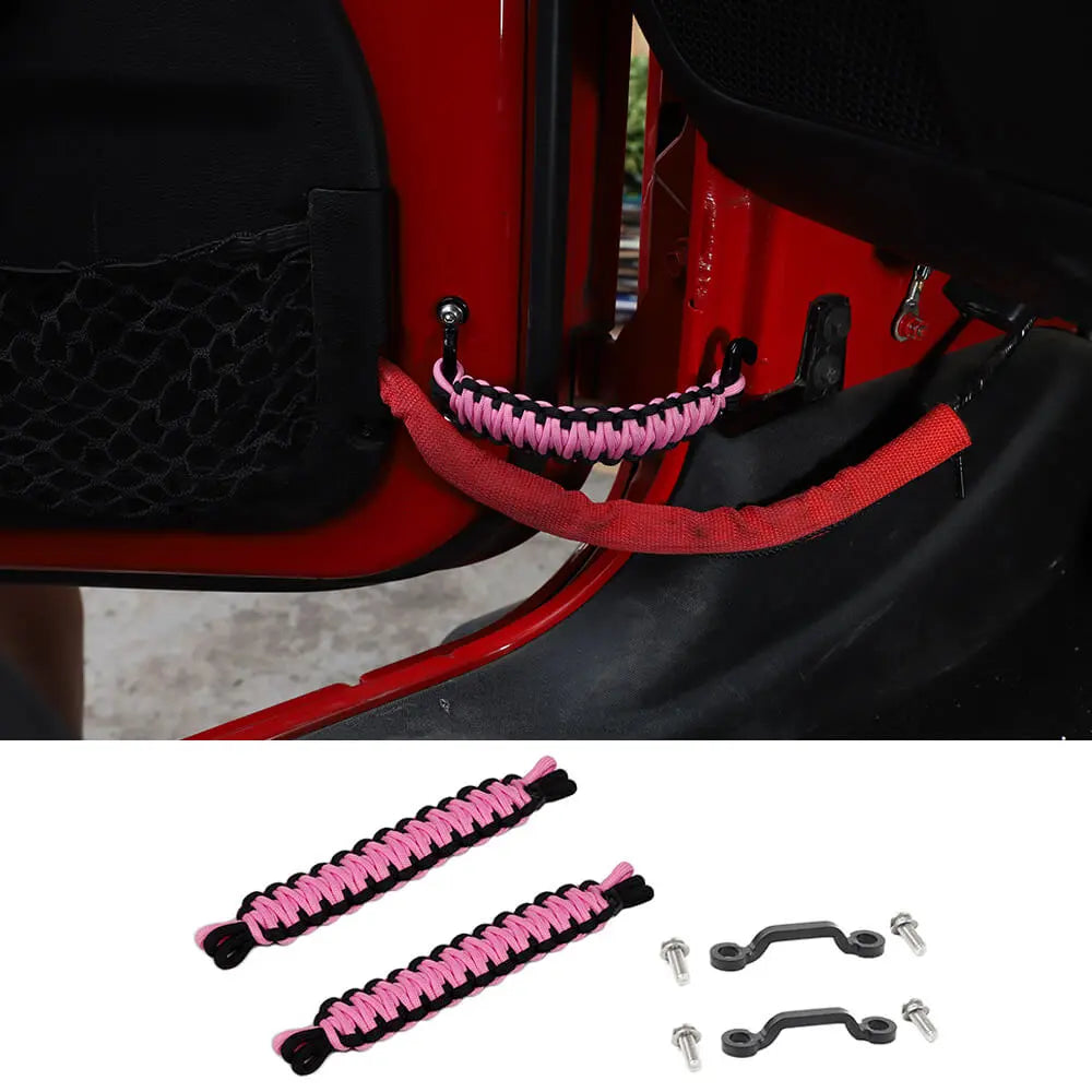 For Jeep Wrangler YJ TJ JK JKU JL JLU & Gladiator JT 4 x Door Limiting Strap & Stopper Straps