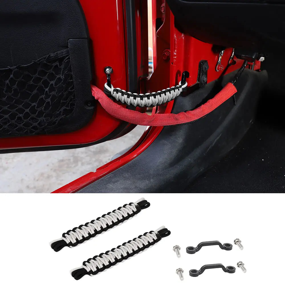 For Jeep Wrangler YJ TJ JK JKU JL JLU & Gladiator JT 4 x Door Limiting Strap & Stopper Straps