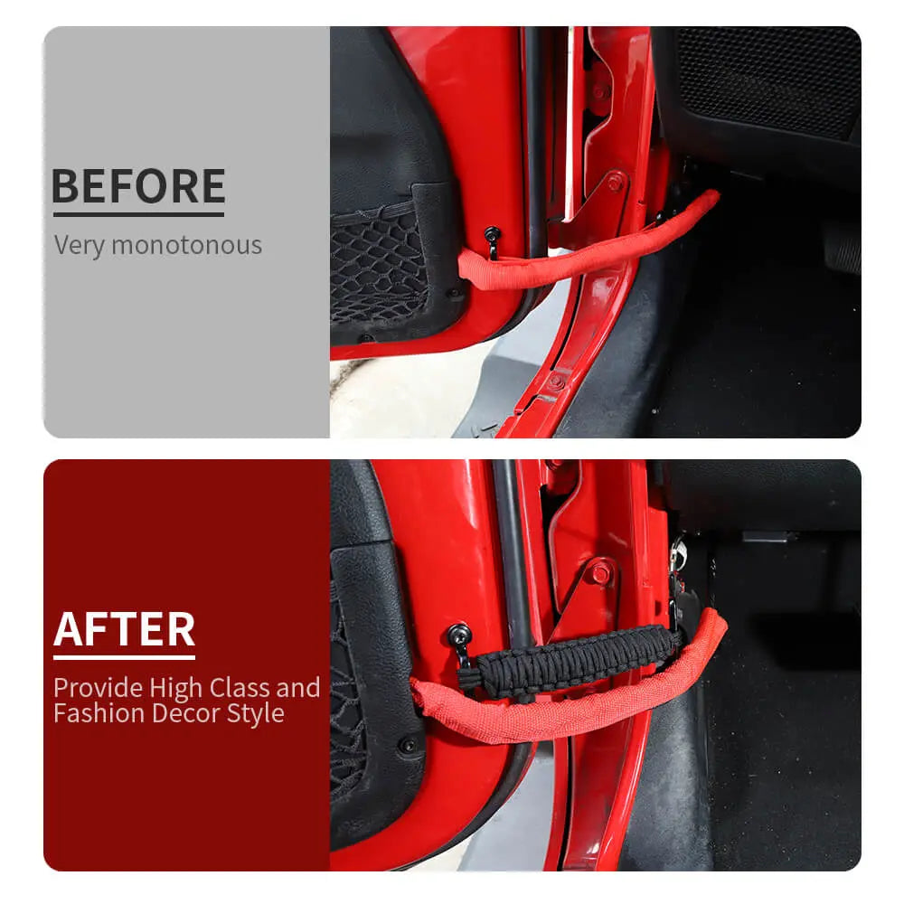 For Jeep Wrangler YJ TJ JK JKU JL JLU & Gladiator JT 4 x Door Limiting Strap & Stopper Straps