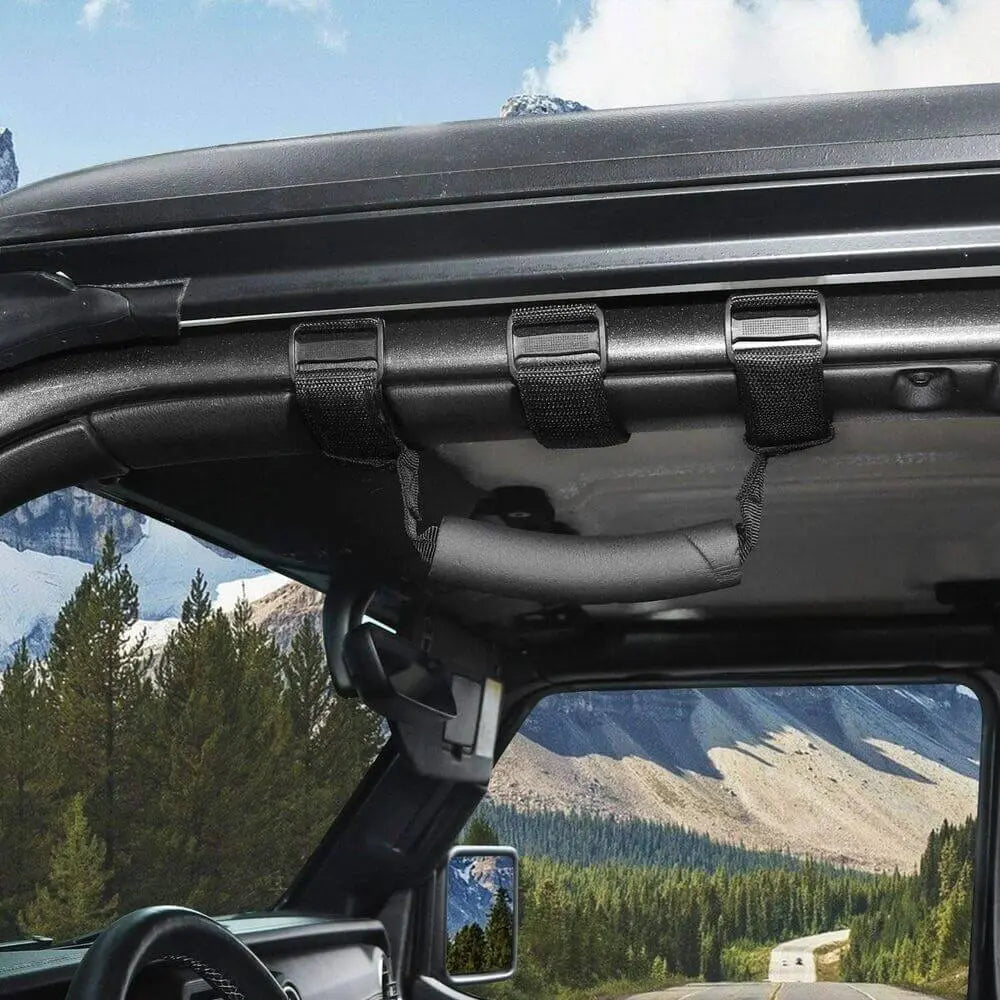 For Jeep Wrangler YJ TJ JK JL JKU 4x Roll Bar Grab Top Handles Grip Wide Oxford