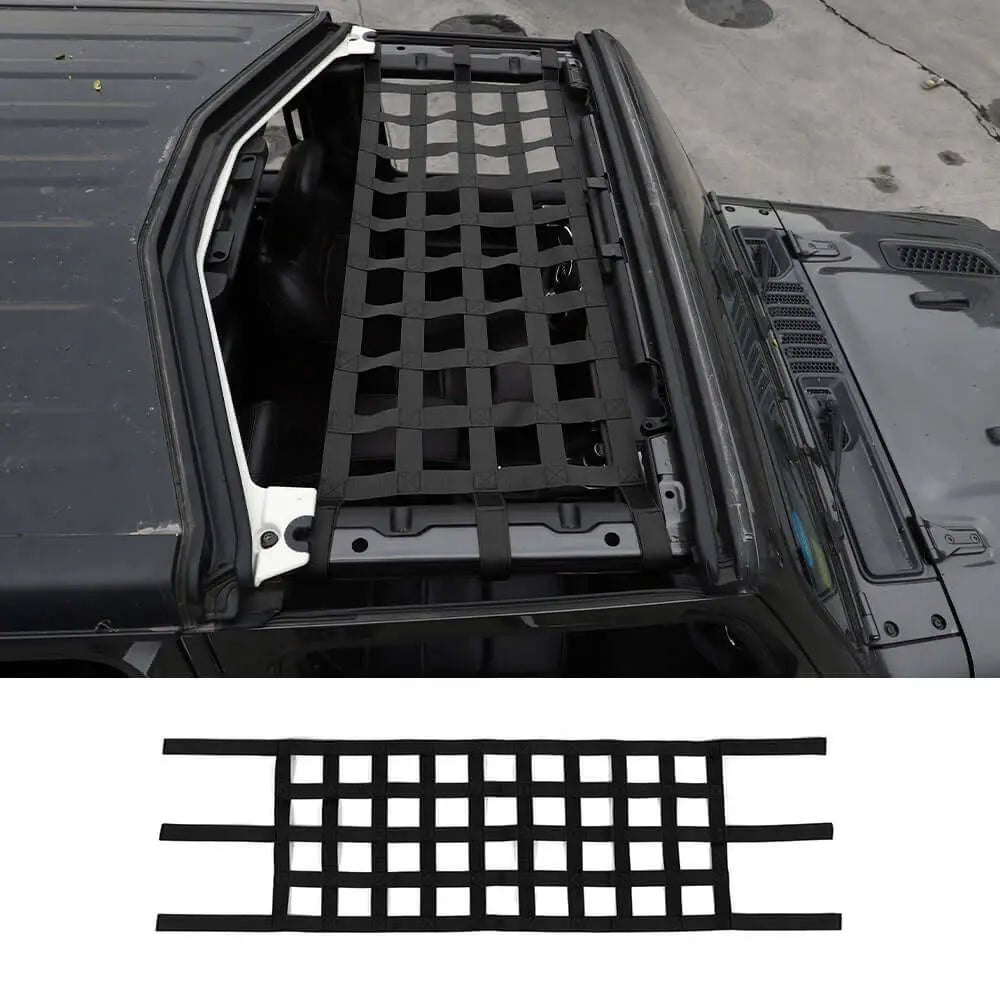 For Jeep Wrangler YJ TJ JK JL Multi-function Mesh Cargo Net Auto Roof Net Hammock