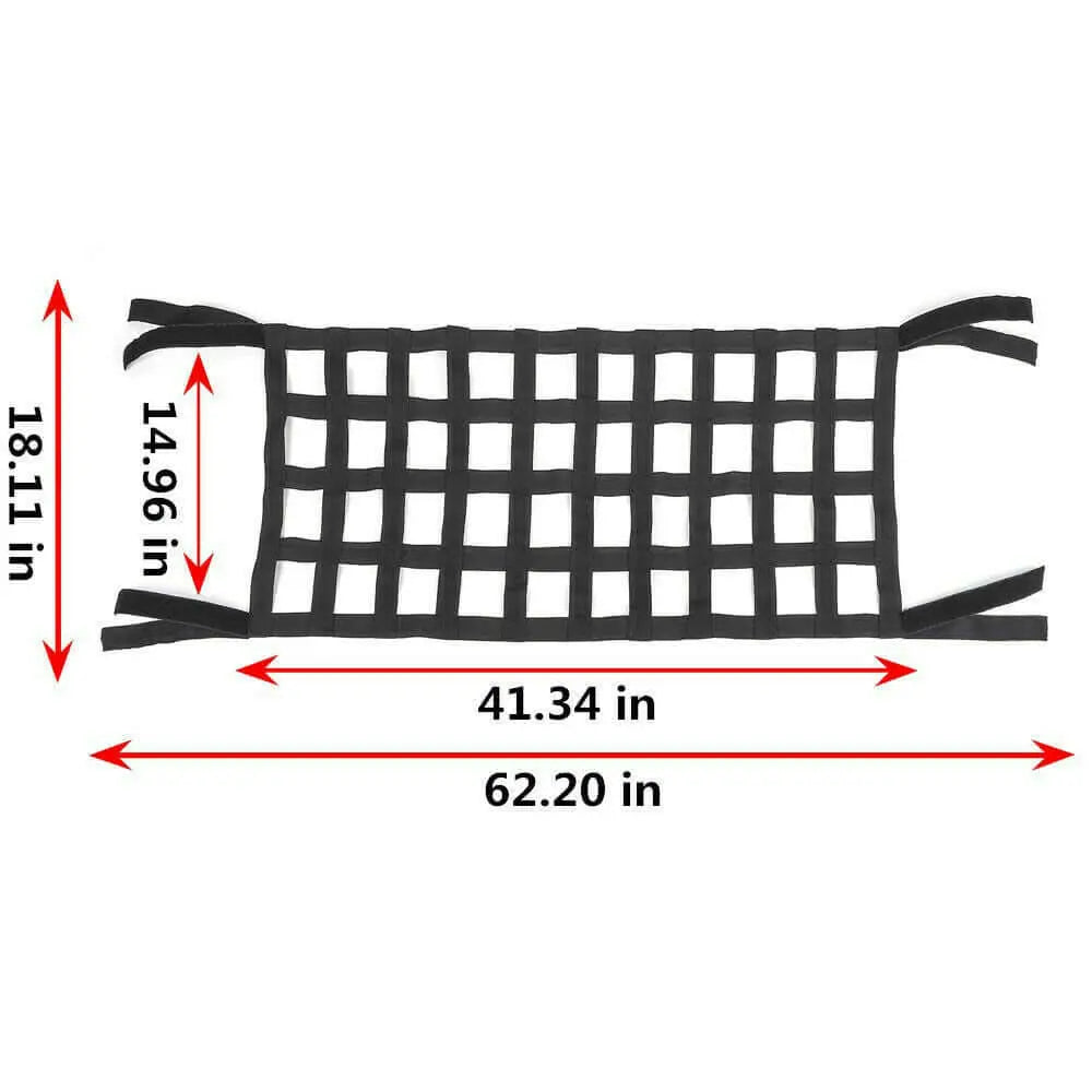 For Jeep Wrangler YJ TJ JK JL Multi-function Mesh Cargo Net Auto Roof Net Hammock