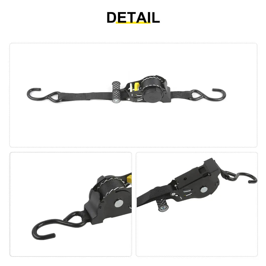 For Universal Car Cargo Fixed Straps Automatic Recycling Tensioner Accessories