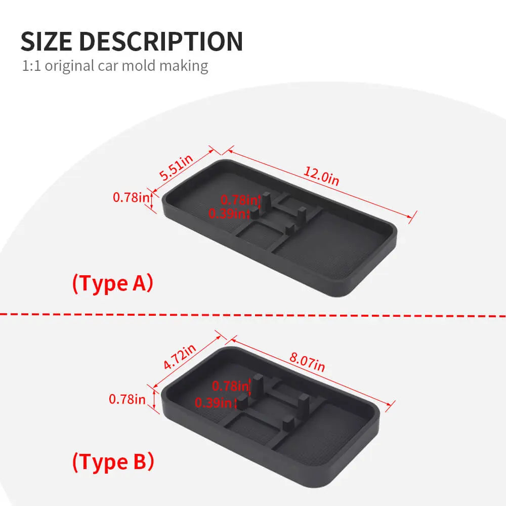 For Universal Car Center Console Dash Phone Holder Storage Box