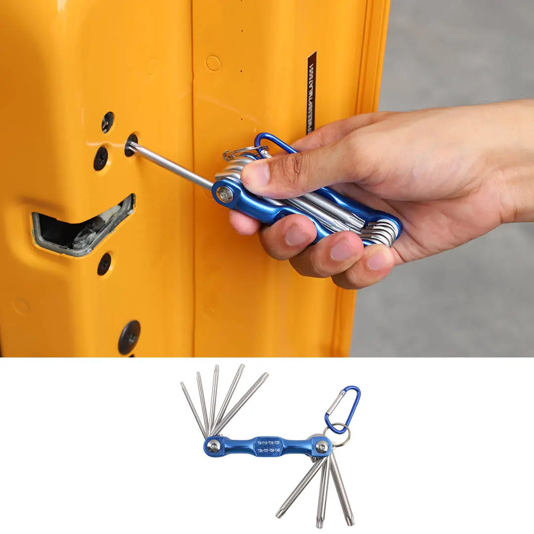 For Universal Car Folding Allen Key Portable Hex Wrench Tool Screwdriver Combination