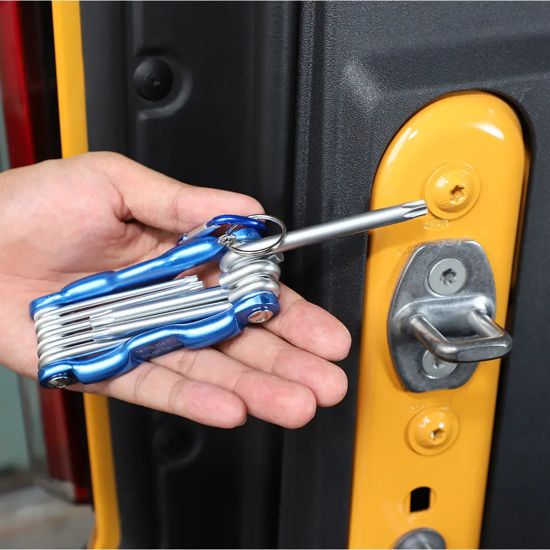 For Universal Car Folding Allen Key Portable Hex Wrench Tool Screwdriver Combination