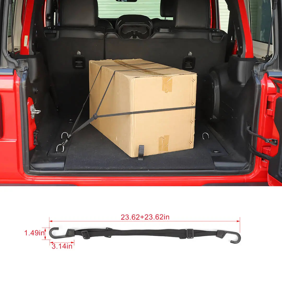 For Universal Car Interior Rear Trunk Adjustable Trunk Organizer Elastic Fixed Strap Accessories