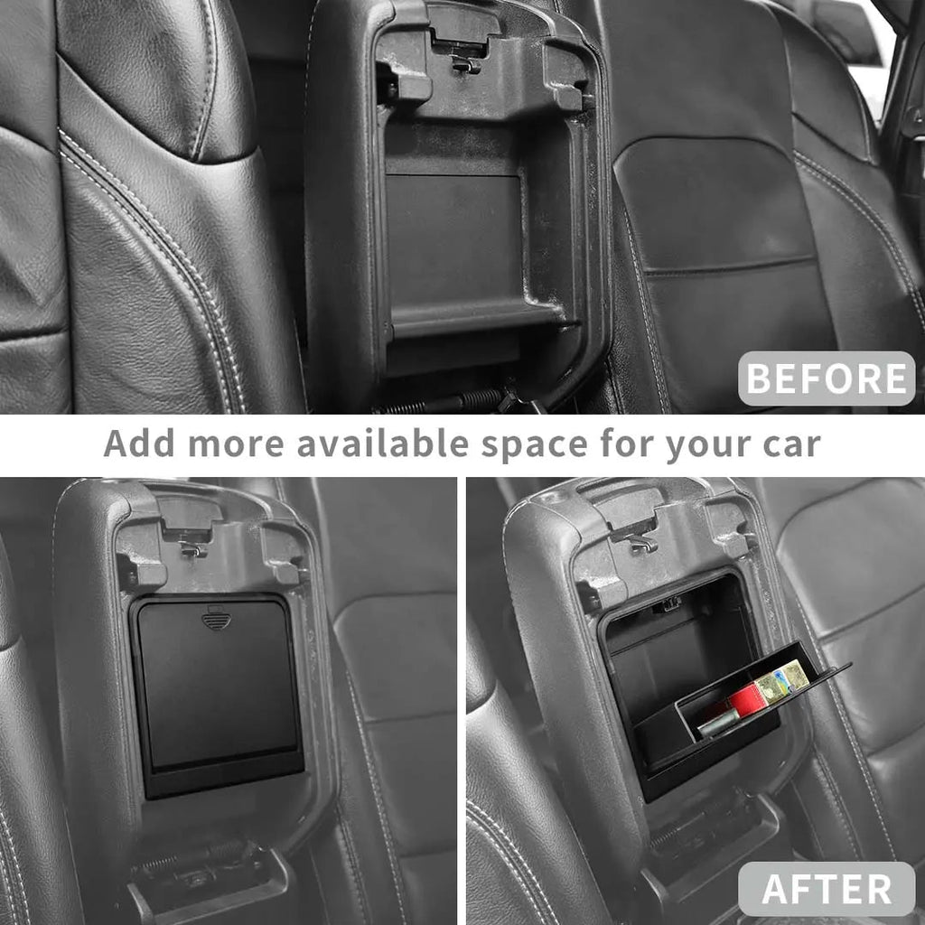 For 2018+ Jeep Wrangler JL/Gladiator JT Hidden Console Armrest Box Compartment Storage