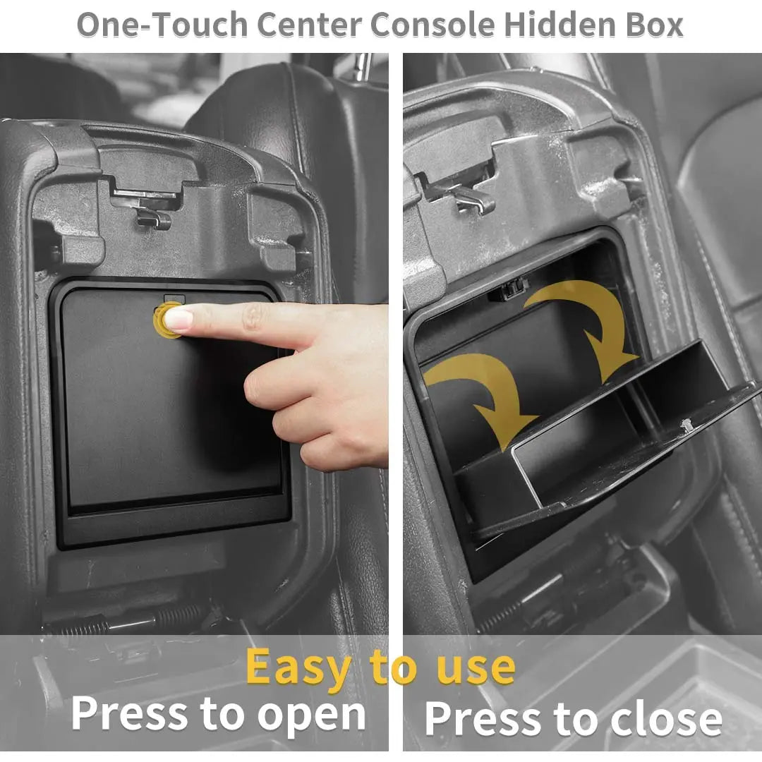 For 2018+ Jeep Wrangler JL/Gladiator JT Hidden Console Armrest Box Compartment Storage
