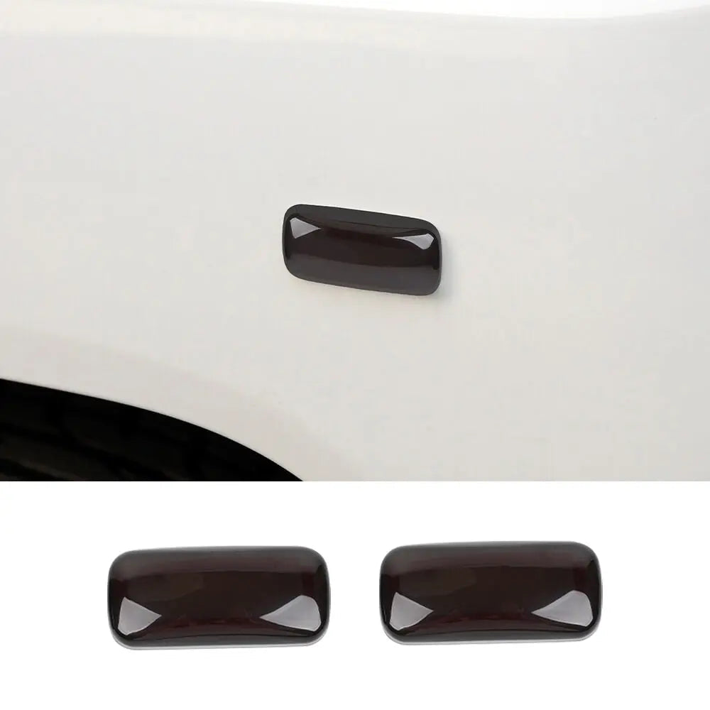 For Jeep 2011-2021 Grand Cherokee WK2 / 2008-2016 Compass/ Patriot LED Side Marker Smoked Turn Signal Lights Covers Trim Blackened