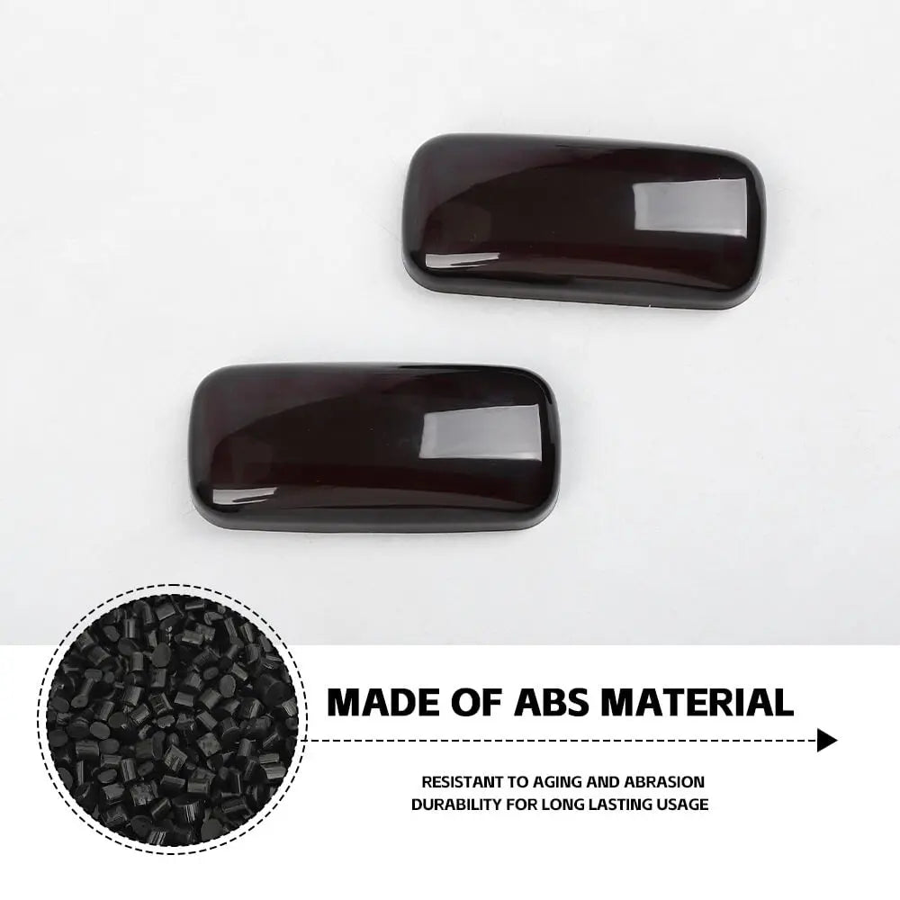 For Jeep 2011-2021 Grand Cherokee WK2 / 2008-2016 Compass/ Patriot LED Side Marker Smoked Turn Signal Lights Covers Trim Blackened