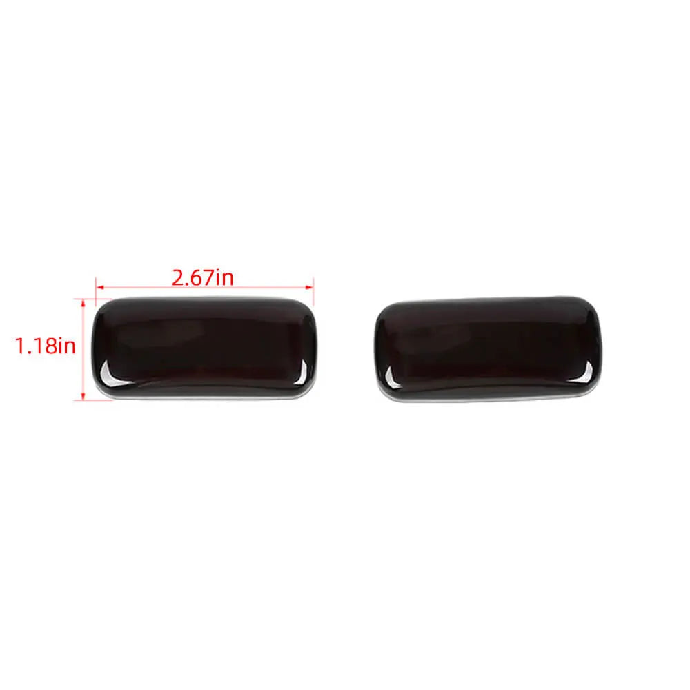 For Jeep 2011-2021 Grand Cherokee WK2 / 2008-2016 Compass/ Patriot LED Side Marker Smoked Turn Signal Lights Covers Trim Blackened