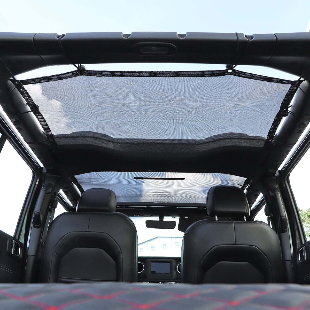 For 2018+ Jeep Wrangler JL 4 Door Sun Shade Mesh Bikini Top Sunshade UV Protection