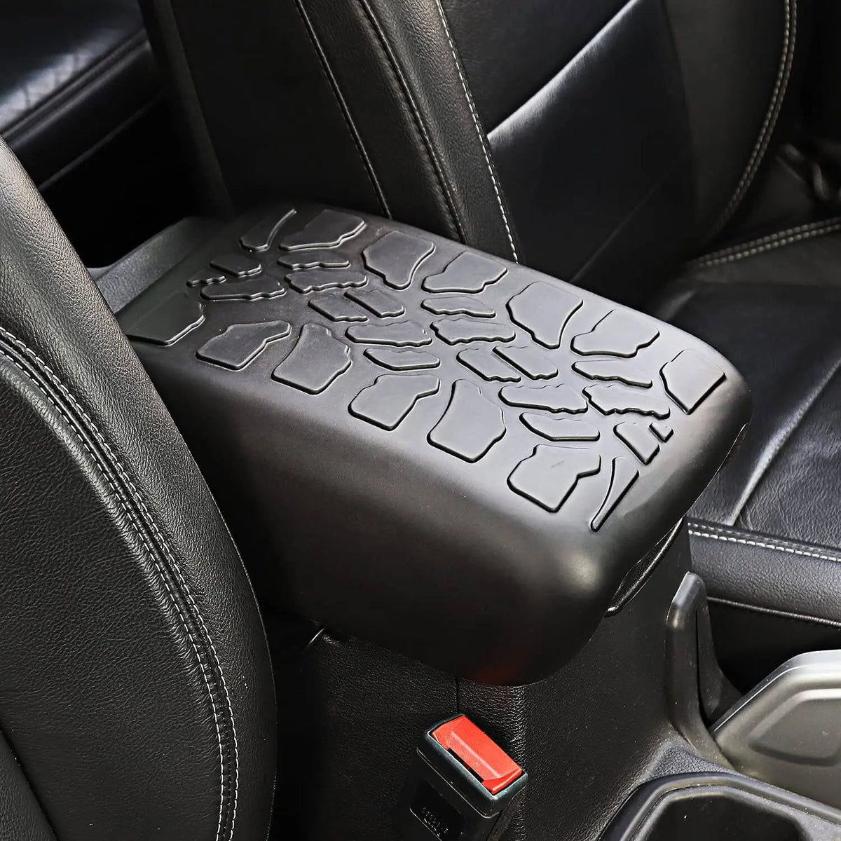 For 2018+ Jeep Wrangler JL JLU/JT Center Console Armrest Box Pad Cover Crack Pattern Surface Waterproof Rubber Anti Scratches