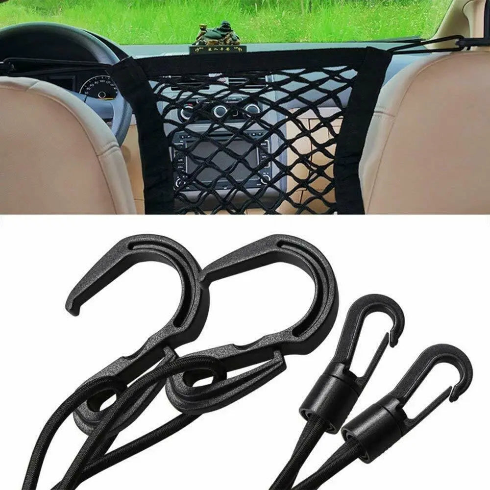 Universal Car Seat Storage Mesh Organizer Cargo Net Hook Pouch Holder for Purse Phone Bag
