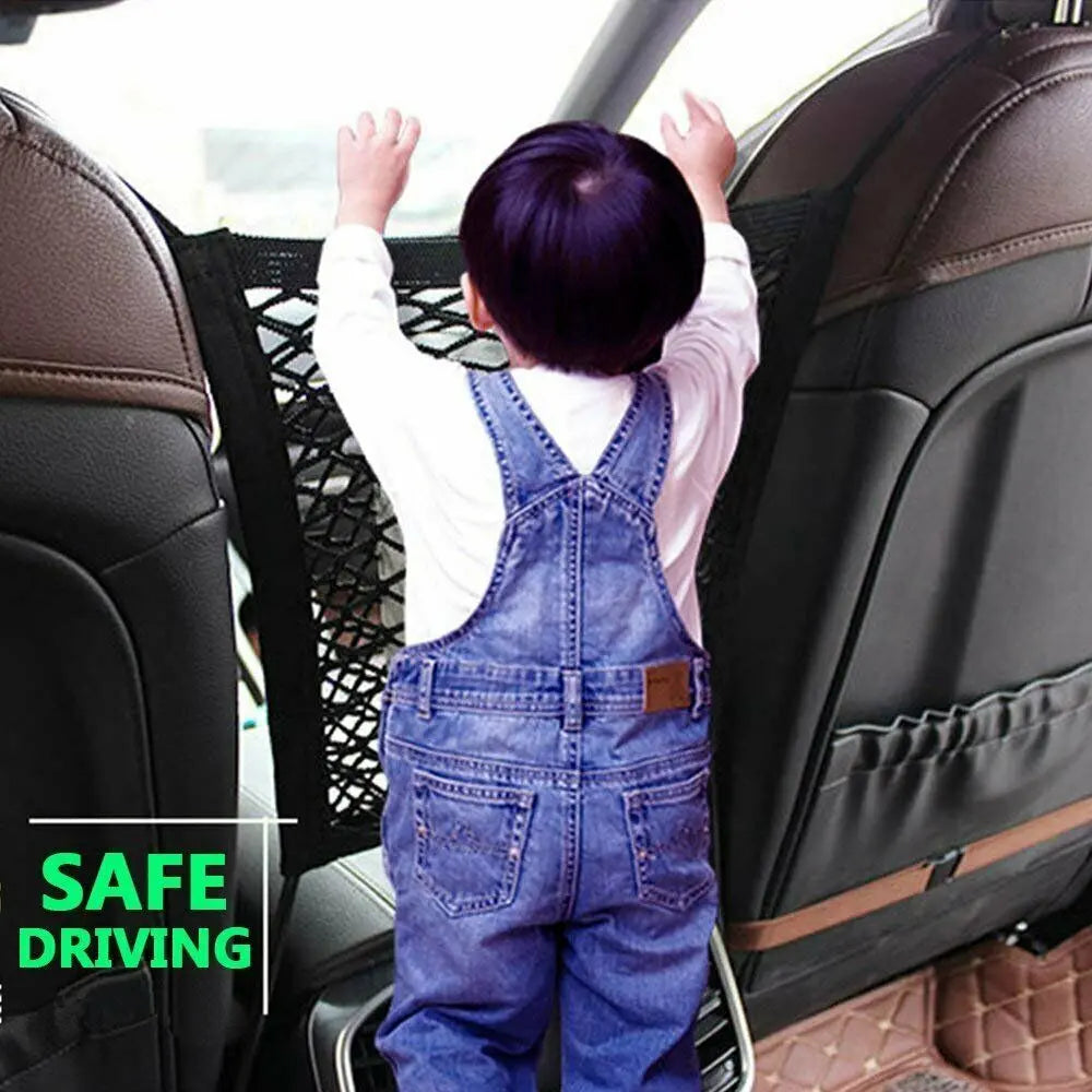Universal Car Seat Storage Mesh Organizer Cargo Net Hook Pouch Holder for Purse Phone Bag