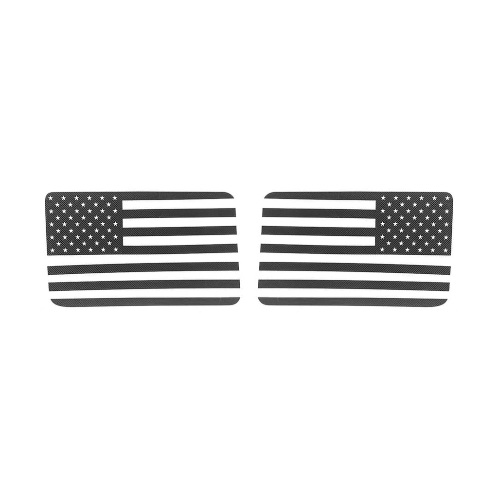 For 2011-2018 Wrangler JK Rear Window Sticker Trim US Flag Decal（2 pcs）