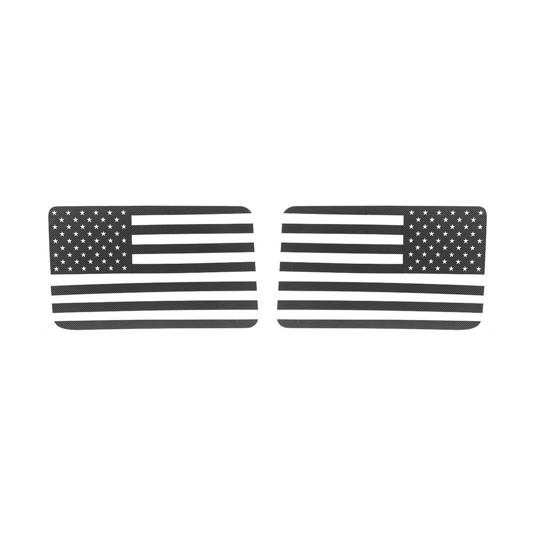 For 2011-2018 Wrangler JK Rear Window Sticker Trim US Flag Decal（2 pcs）