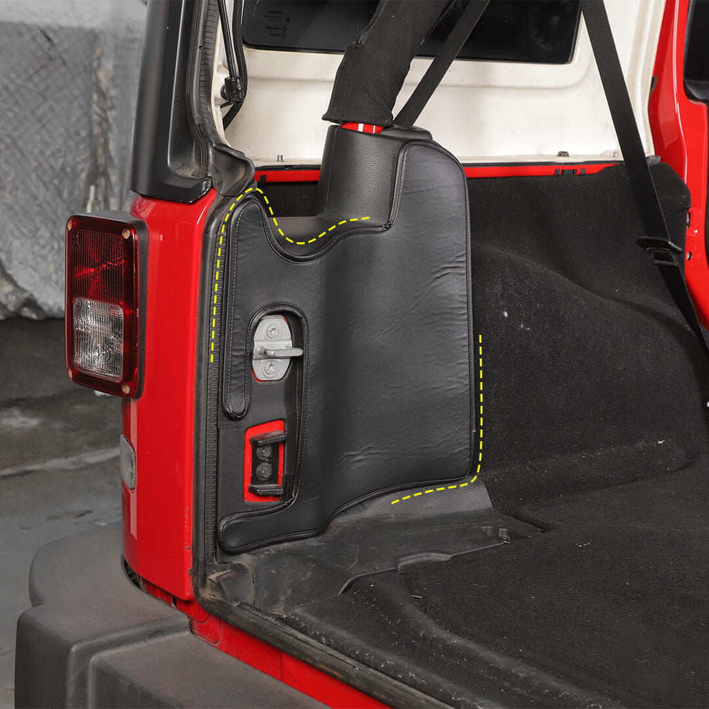 For 2007-2018 Jeep Wrangler JKU 4 Door Rear Trunk Side Protection Pad Cover（2 pcs）