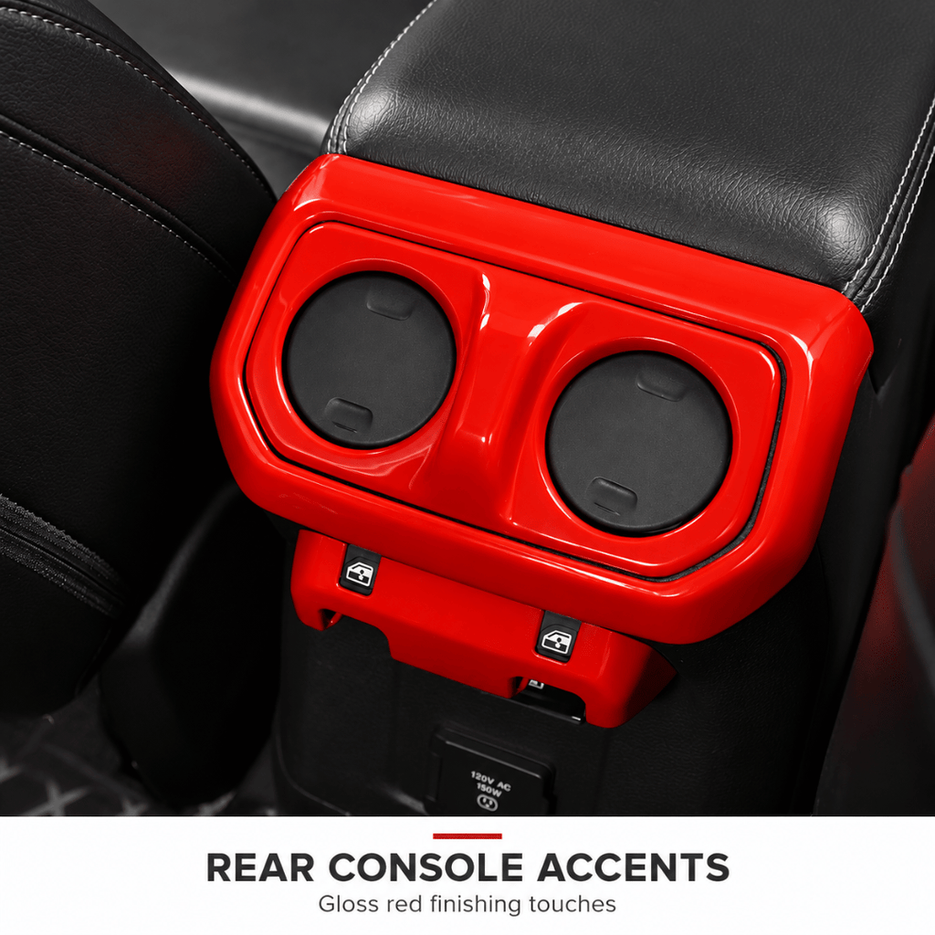 For 2018–2023 Jeep Wrangler JL & Gladiator JT – ABS Dashboard, Steering Wheel & Console Full Set Covers 42 PCS Interior Trim Kit