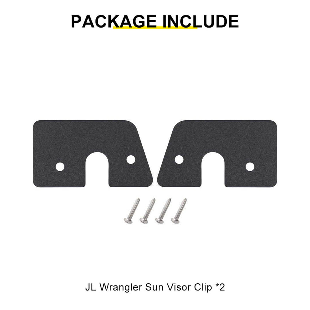 For 2018+ Jeep Wrangler JL & Gladiator JT Interior Sun Visor Clips Base Repair Mounting Accessories (2 pcs)
