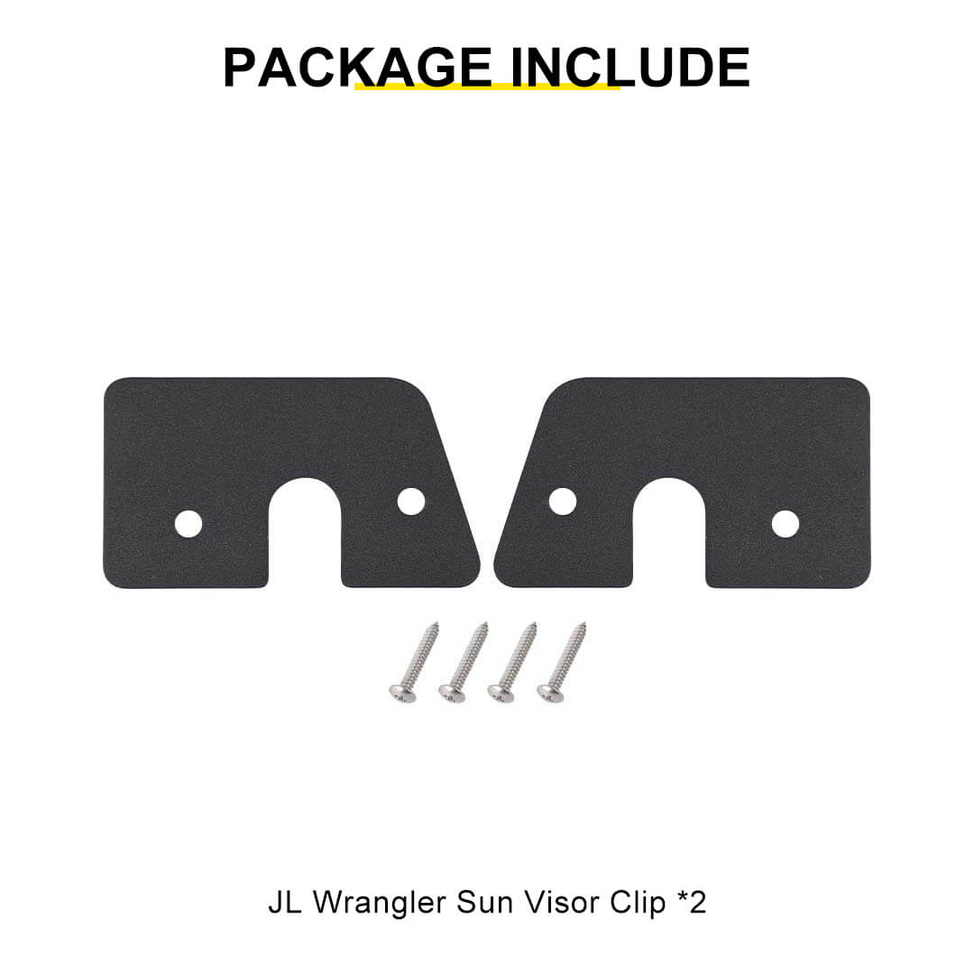 For 2018+ Jeep Wrangler JL & Gladiator JT Interior Sun Visor Clips Base Repair Mounting Accessories (2 pcs)