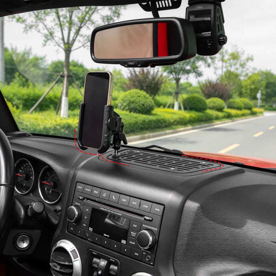 For 2011-2018 Jeep Wrangler JK Center Console Expansion Phone Mount Holder（5 pcs）