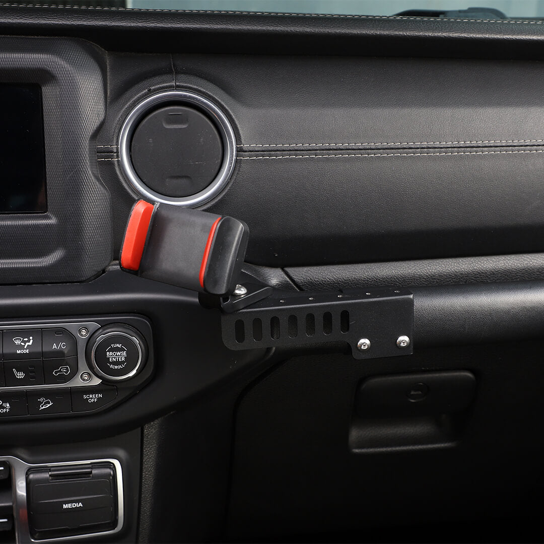 For 2018-2023 Jeep Wrangler JL & Gladiator JT Passenger Side Grab Bar Phone Holder Bracket（2 pcs）