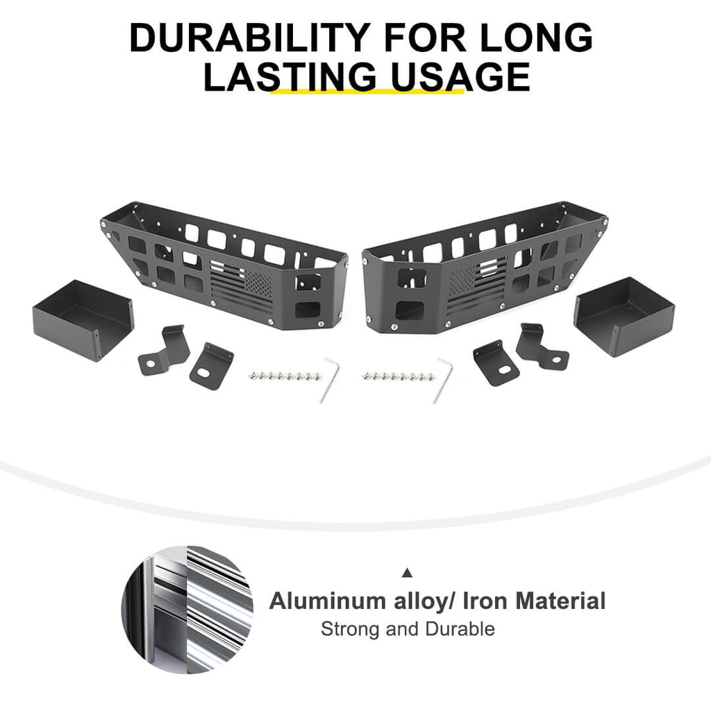 For 2007-2018 Jeep Wrangler JK Front Seat Under Storage Box Organizer – Aluminum Alloy & Iron
