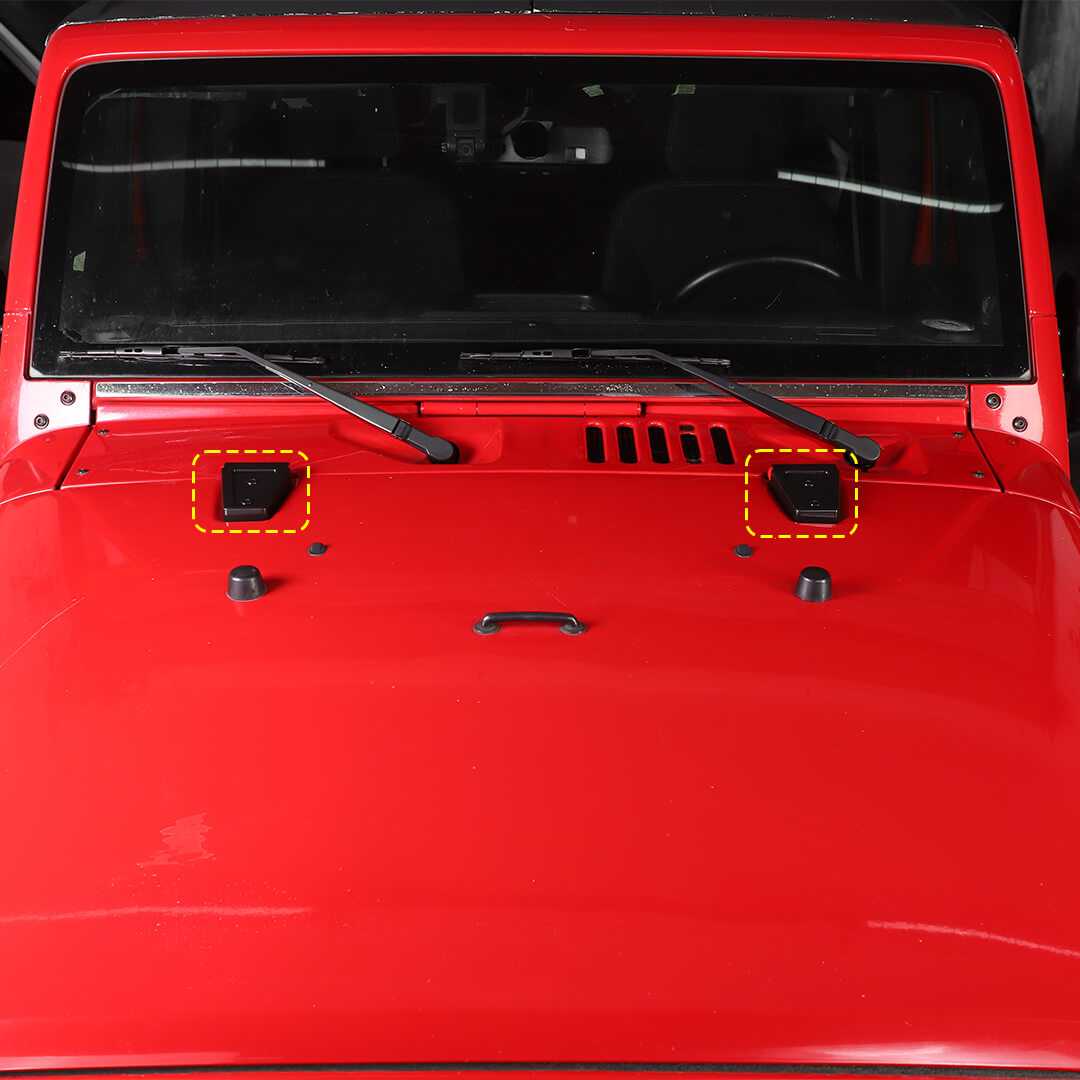 For 2007-2018 Jeep Wrangler JK 2 Door Door & Hood Hinge Cover Trim Exterior Accessories（6 pcs）