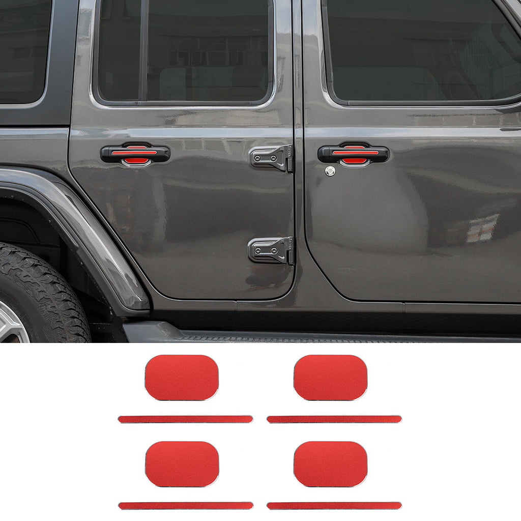 For 2020+ Jeep Gladiator JT 4 Door Aluminium Door Handle Trim Cover（8 pcs）