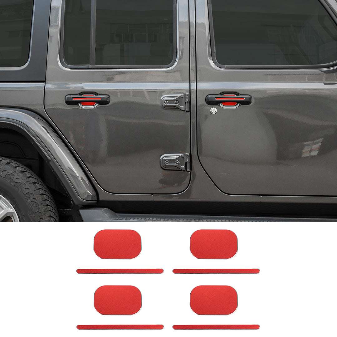 For 2020+ Jeep Gladiator JT 4 Door Aluminium Door Handle Trim Cover（8 pcs）