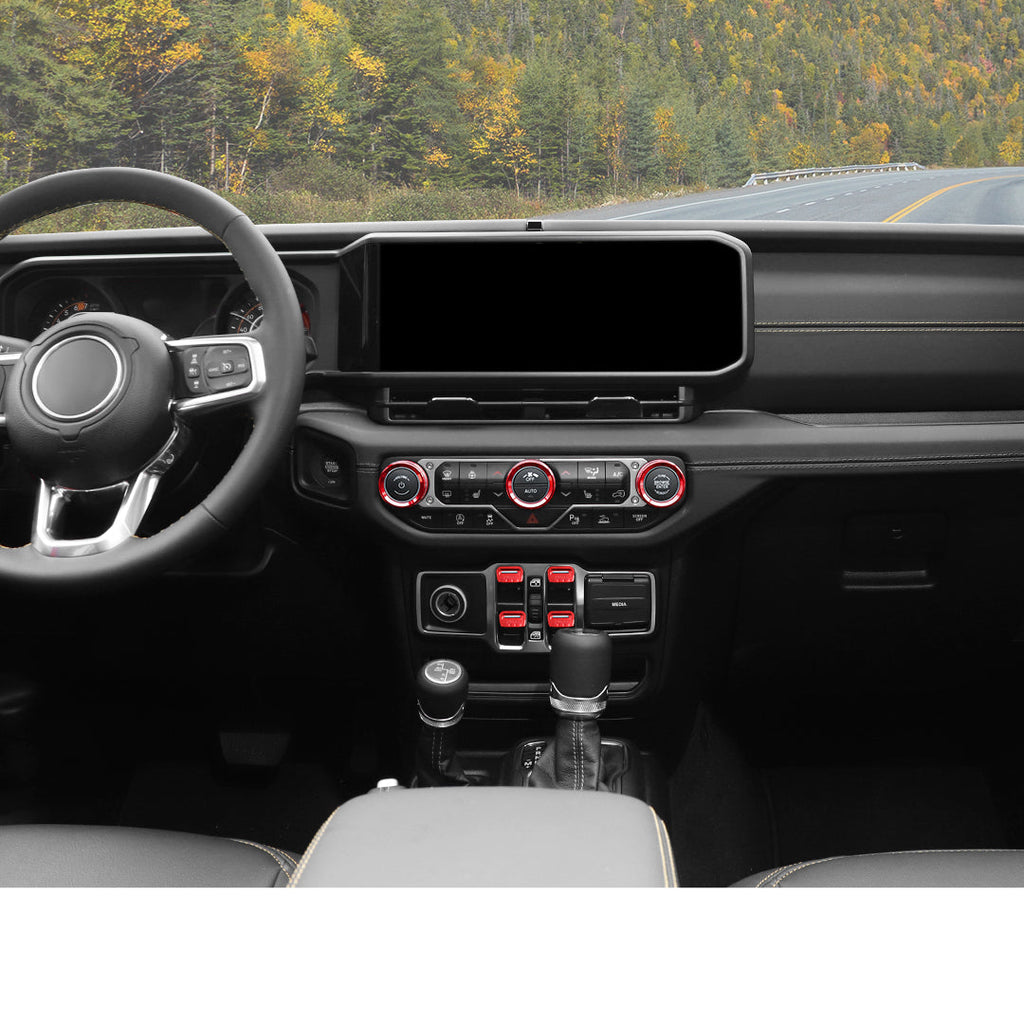 For 2024+ Jeep Wrangler JL & Gladiator JT Aluminum Air Vent & Center Console Control Trim Cover Kit
