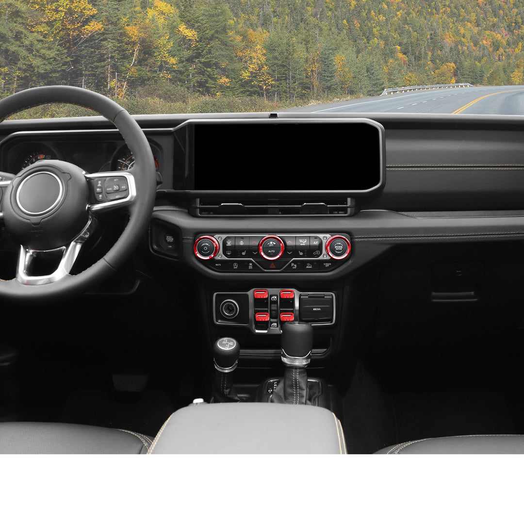 For 2024+ Jeep Wrangler JL & Gladiator JT Aluminum Air Vent & Center Console Control Trim Cover Kit