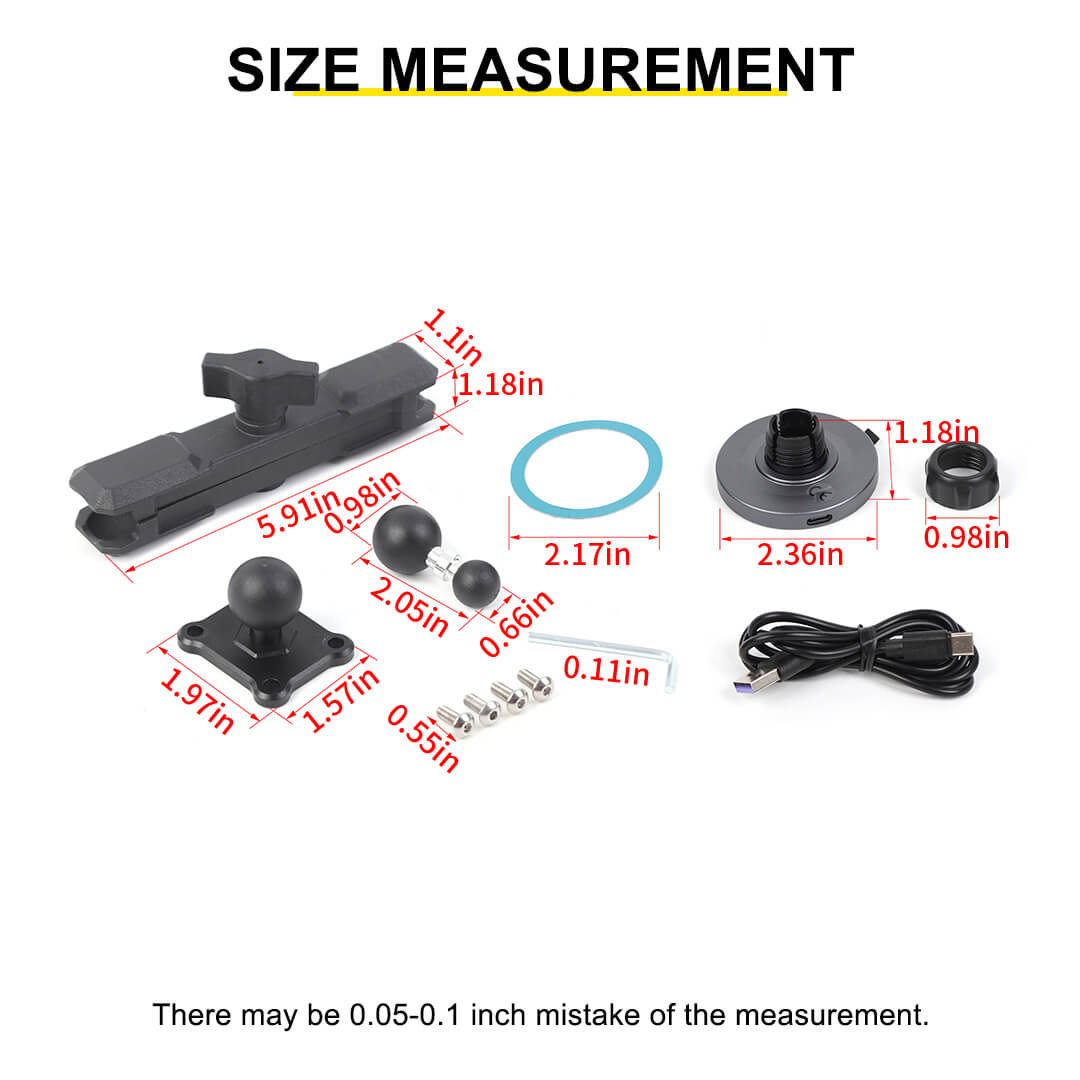 For 2024+ Jeep Wrangler JL & Gladiator JT Center Console Magnetic Wireless Charging Phone Mount Holder (6 pcs)