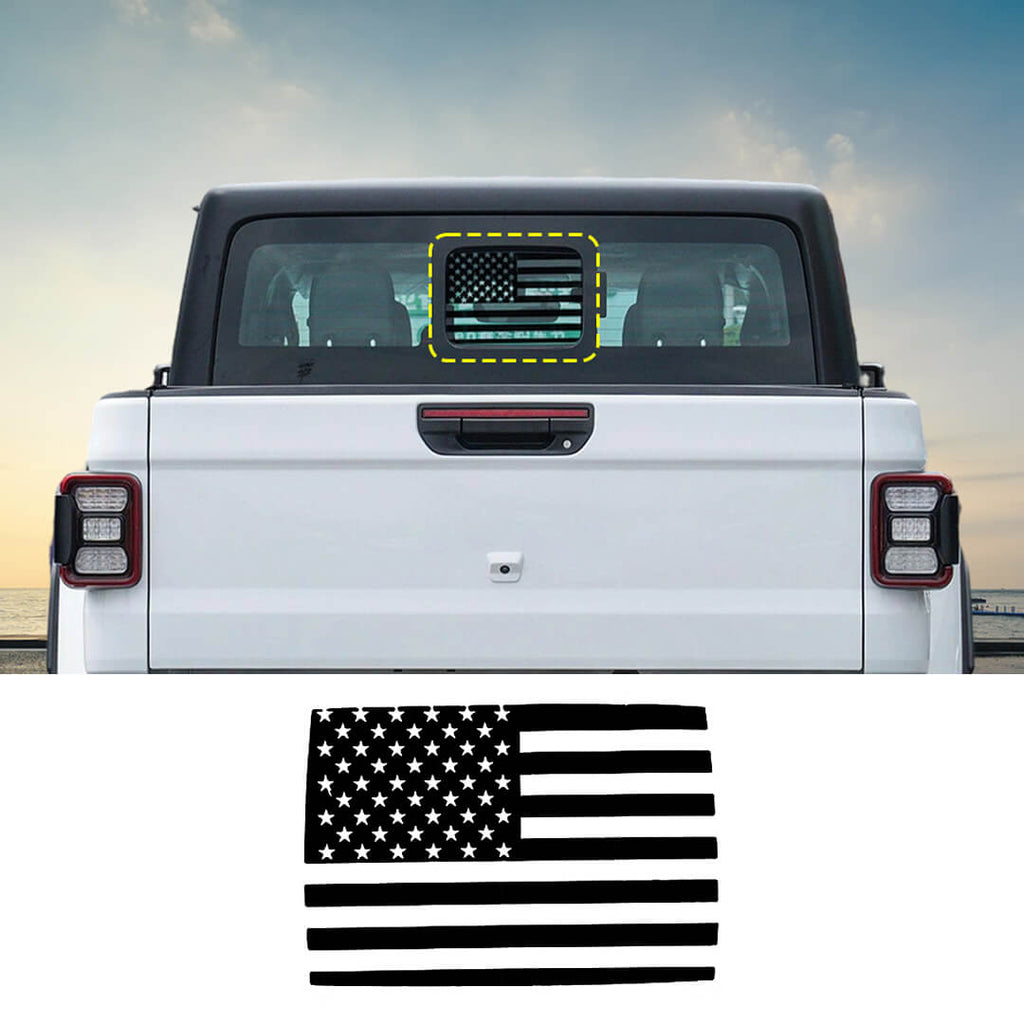 For 2020+ Jeep Gladiator JT Rear Windshield Center Small Window Decal Sticker