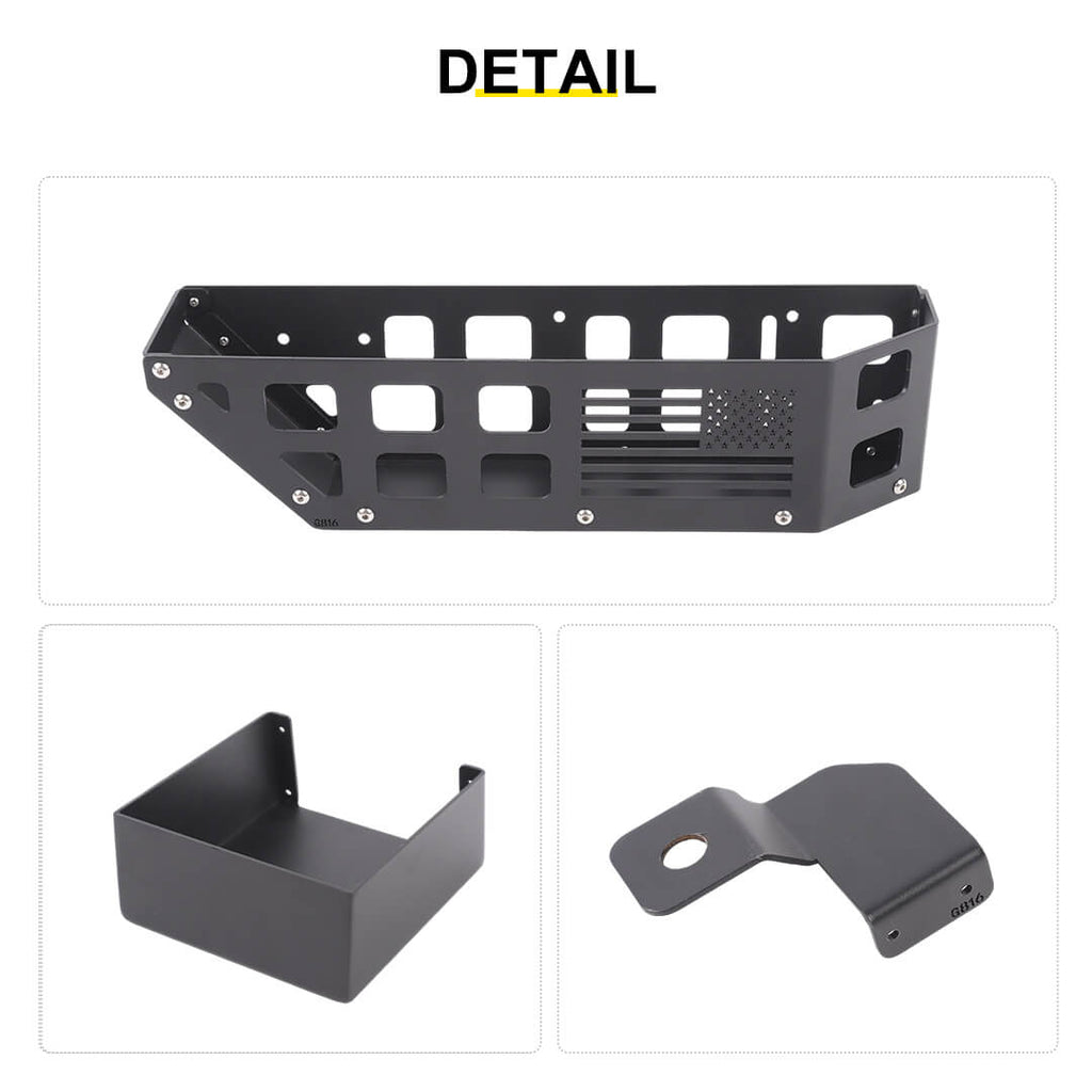 For 2007-2018 Jeep Wrangler JK Front Seat Under Storage Box Organizer – Aluminum Alloy & Iron