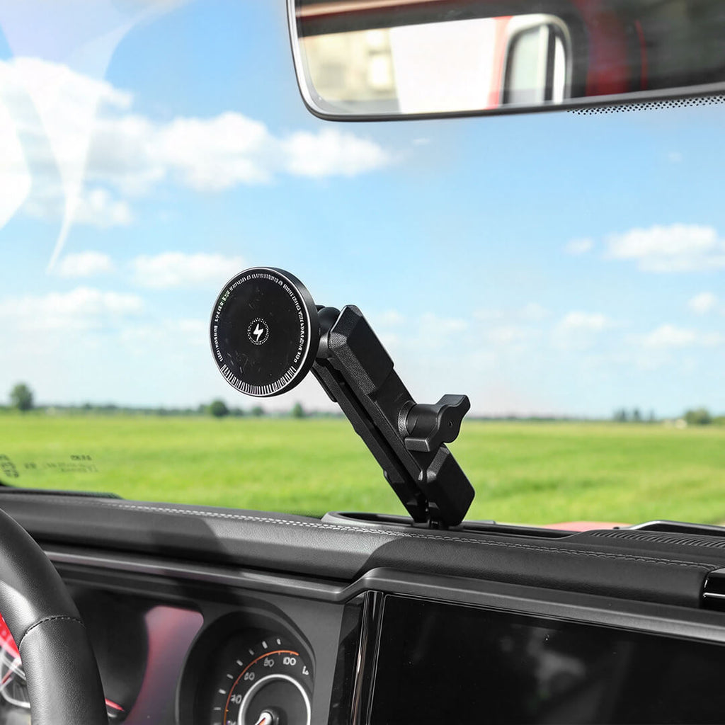 For 2024+ Jeep Wrangler JL & Gladiator JT Center Console Magnetic Wireless Charging Phone Mount Holder (6 pcs)