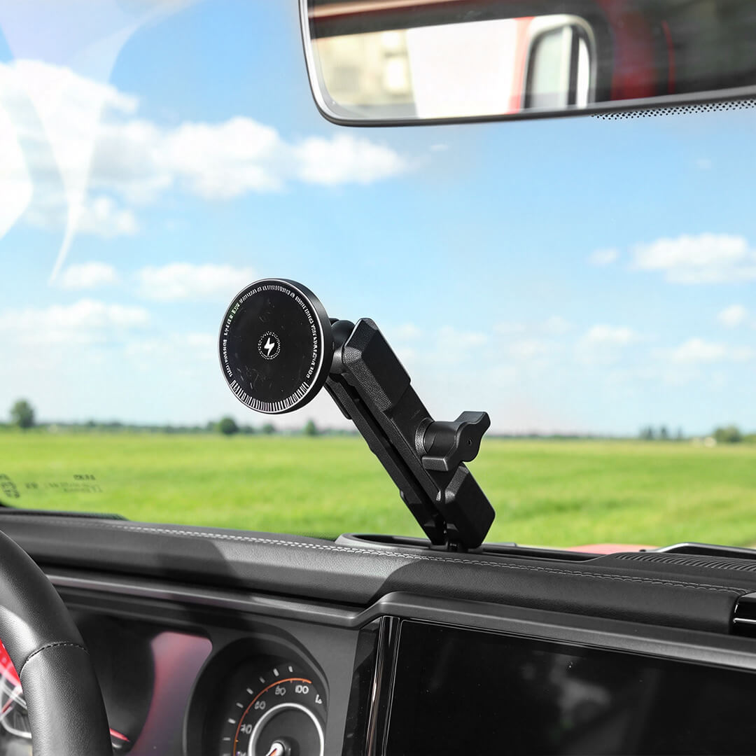 For 2024+ Jeep Wrangler JL & Gladiator JT Center Console Magnetic Wireless Charging Phone Mount Holder (6 pcs)