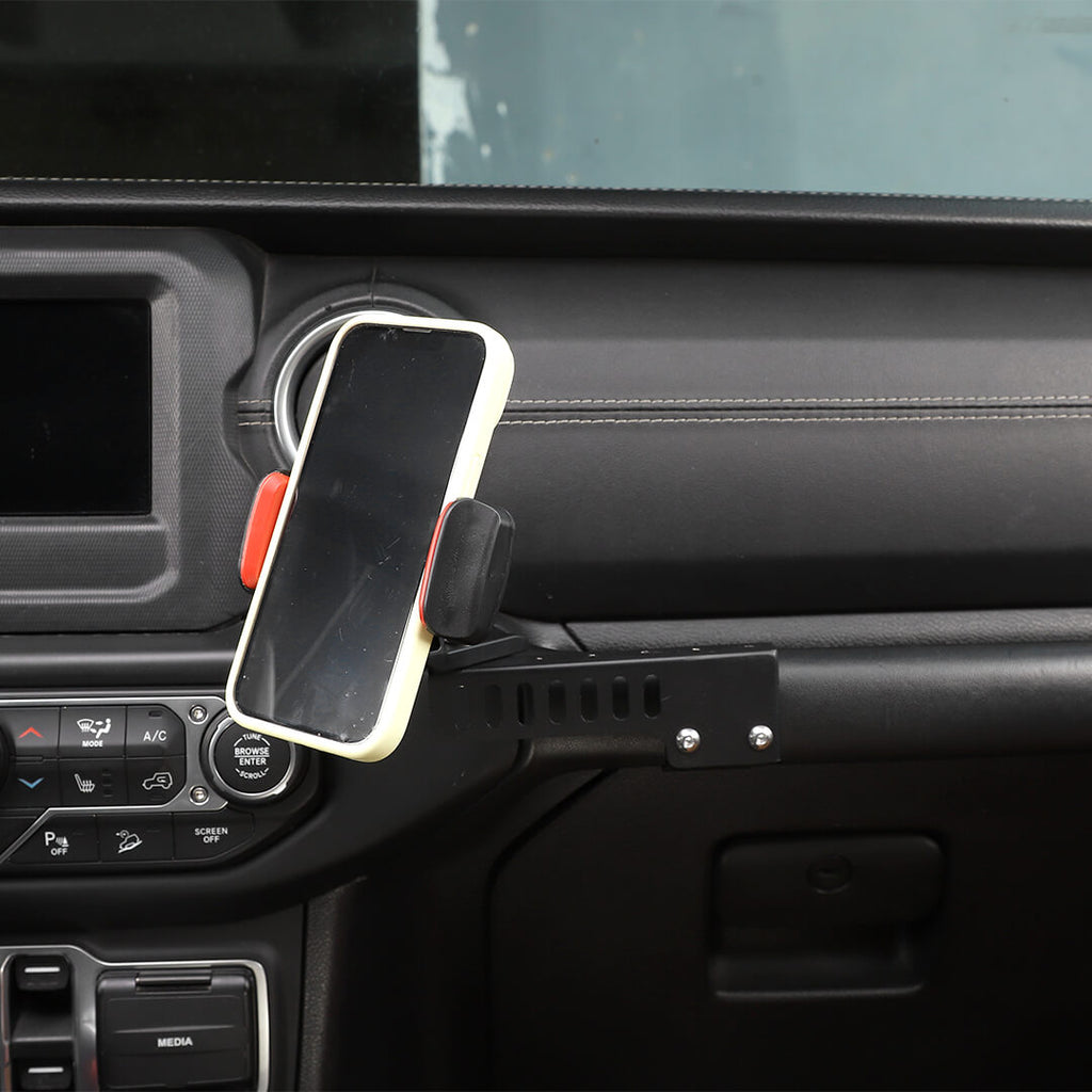 For 2018-2023 Jeep Wrangler JL & Gladiator JT Passenger Side Grab Bar Phone Holder Bracket（2 pcs）