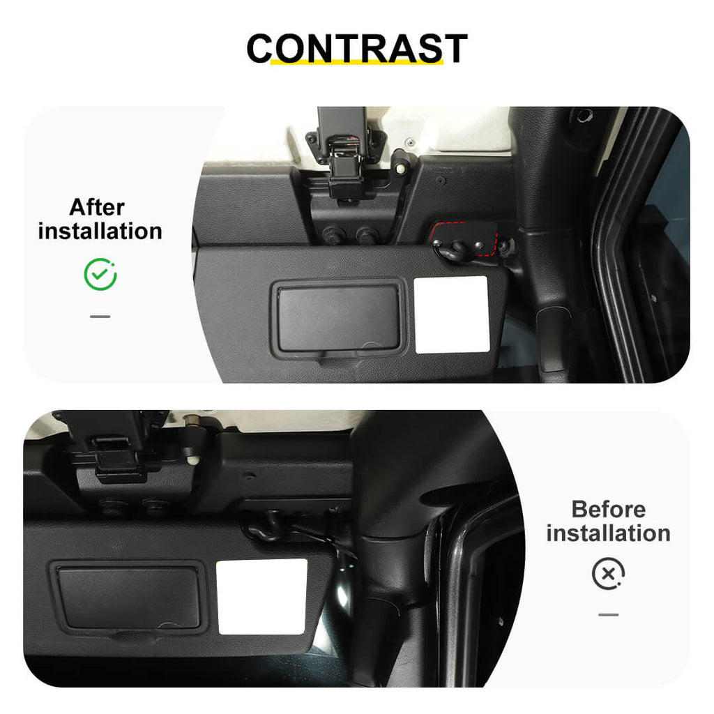 For 2018+ Jeep Wrangler JL & Gladiator JT Interior Sun Visor Clips Base Repair Mounting Accessories (2 pcs)