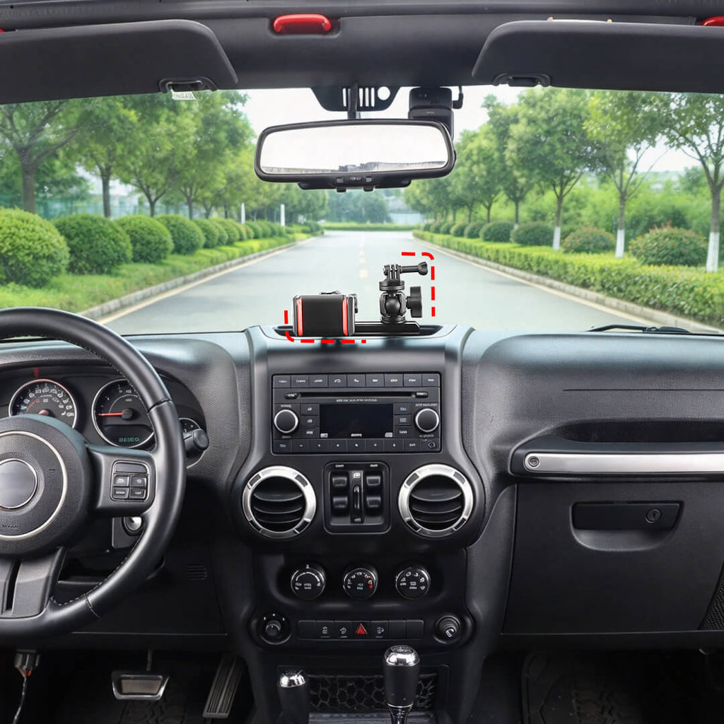 For 2011-2018 Jeep Wrangler JK Center Console Rail Expansion Phone Mount Holder（9 pcs）