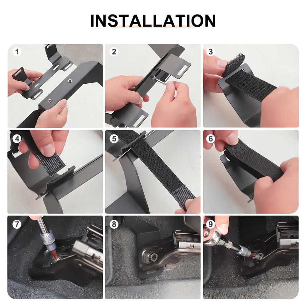 For 2018+ Jeep Wrangler JL & Gladiator JT Fire Extinguisher Holder Bracket Under Seat Mounting Kit